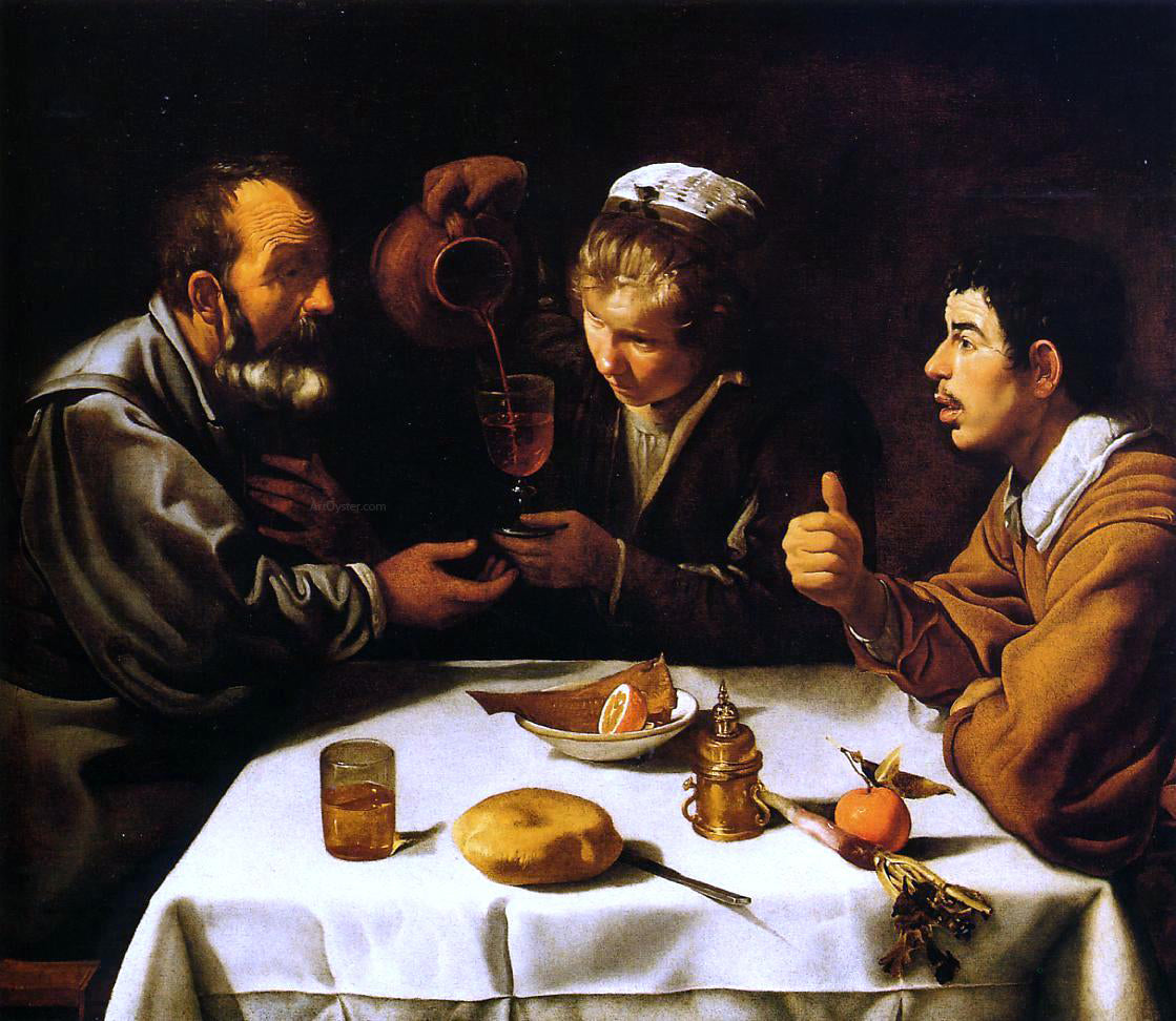  Diego Velazquez Peasants at a Table - Canvas Print