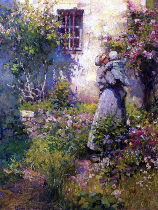  Robert Vonnoh Peasant's Garden - Canvas Print