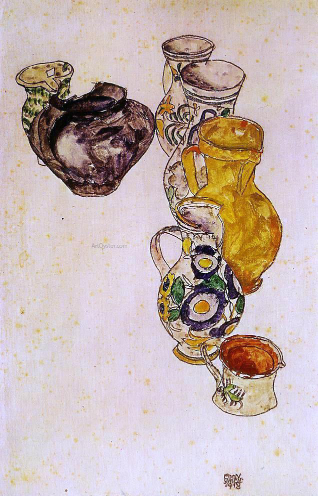  Egon Schiele Peasants' Jug - Canvas Print