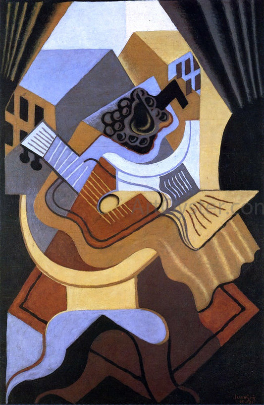  Juan Gris Pedistal Table in front of the Window - Canvas Print