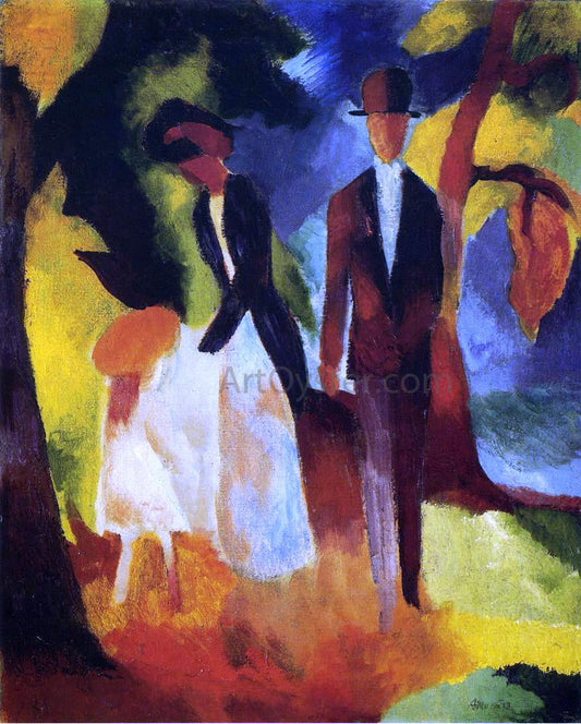  August Macke People by the Lake - Canvas Print