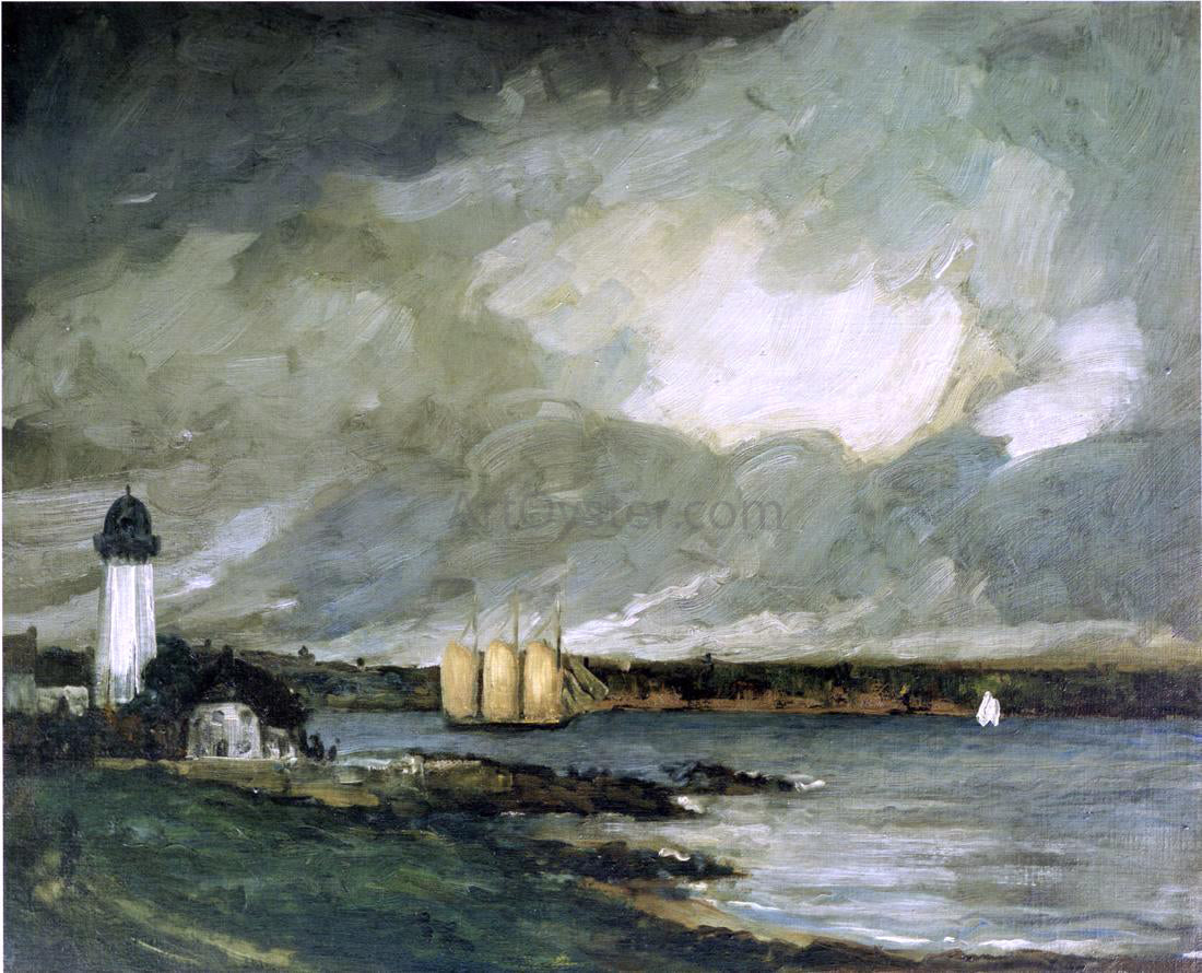  Robert Henri Pequot Light House, Connecticut Coast - Canvas Print