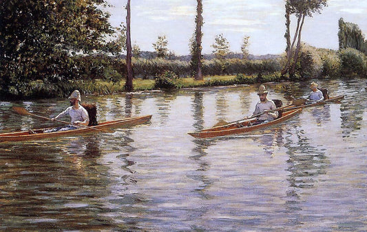  Gustave Caillebotte Perissoires sur l'Yerres (also known as Boating on the Yerres) - Canvas Print