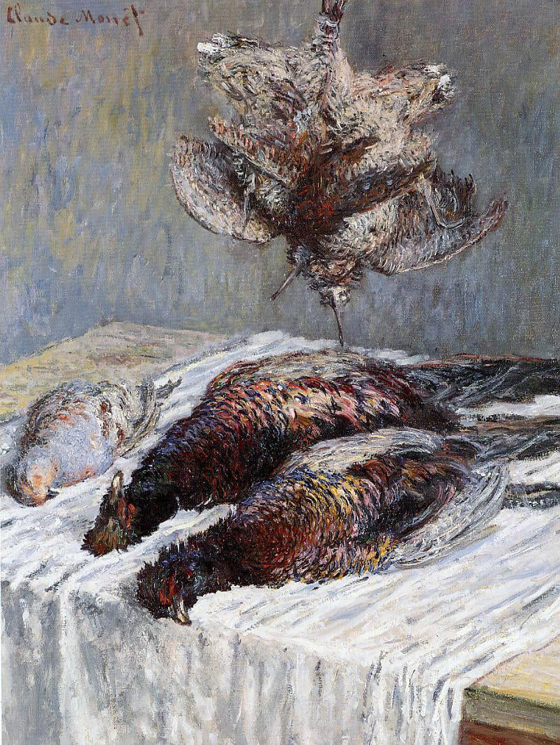  Claude Oscar Monet Pheasants, Woodcocks and Partridges - Canvas Print