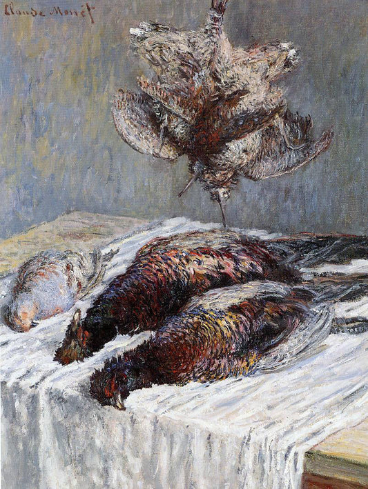  Claude Oscar Monet Pheasants, Woodcocks and Partridges - Canvas Print