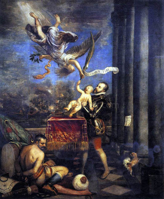  Titian Philip II Offering Don Fernando to Victory - Canvas Print