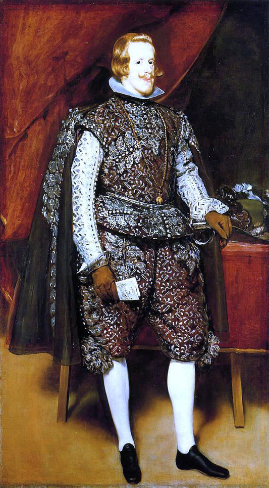  Diego Velazquez Philip IV in Brown and Silver - Canvas Print