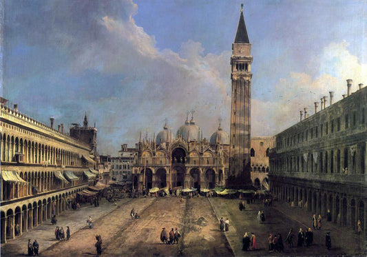  Canaletto Piazza San Marco: Looking East along the Central Line - Canvas Print