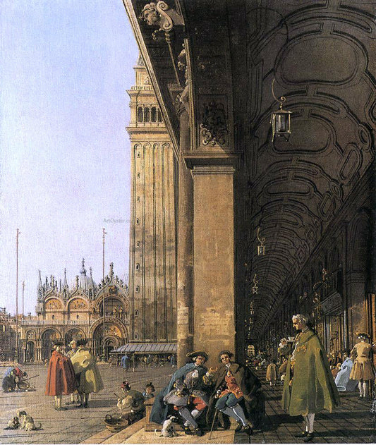  Canaletto Piazza San Marco, Looking East from the Southwest Corner (also known as Piazza San Marco and he Colonnade) - Canvas Print