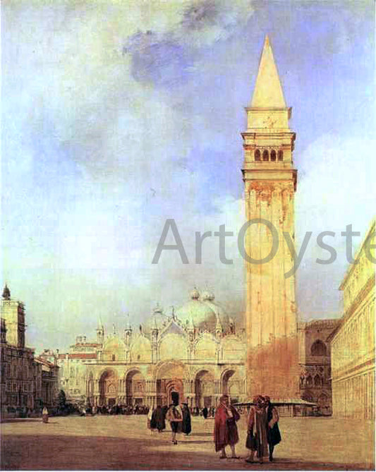  Richard Parkes Bonington Piazza San Marco, Venice - Canvas Print