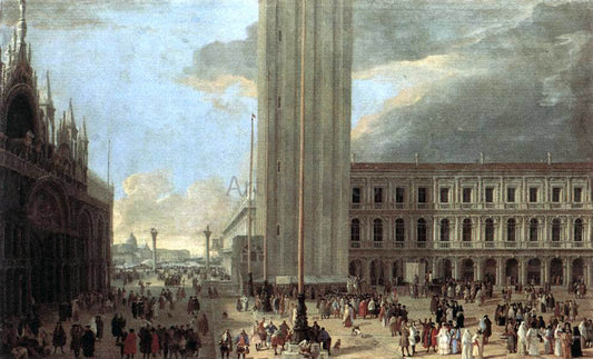  Luca Carlevaris Piazza San Marco with Jugglers - Canvas Print