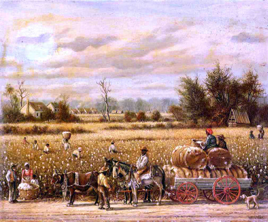  William Aiken Walker Picking Cotton - Canvas Print