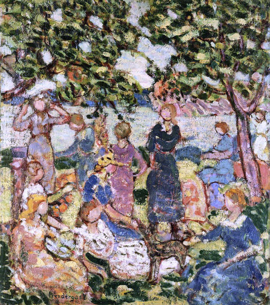  Maurice Prendergast Picnic by the Inlet - Canvas Print