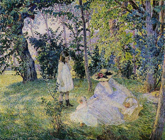  Henri Lebasque Picnic in the woods - Canvas Print