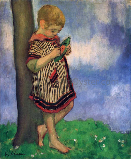  Henri Lebasque Pierre Labasque with a Small Boat - Canvas Print