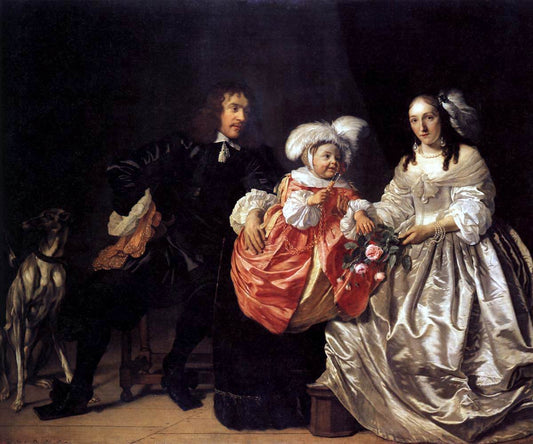  Bartholomeus Van der Helst Pieter Lucaszn van de Venne with Anna de Carpentier and Child - Canvas Print