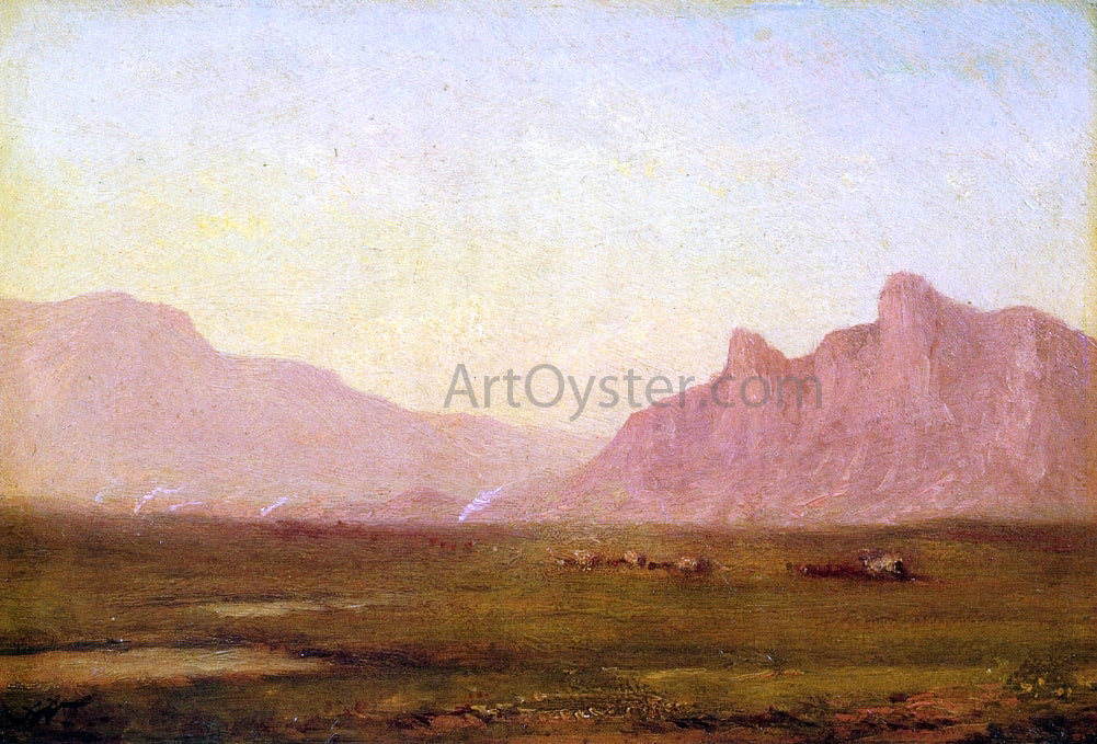  John Williamson Pink Mountains - Canvas Print