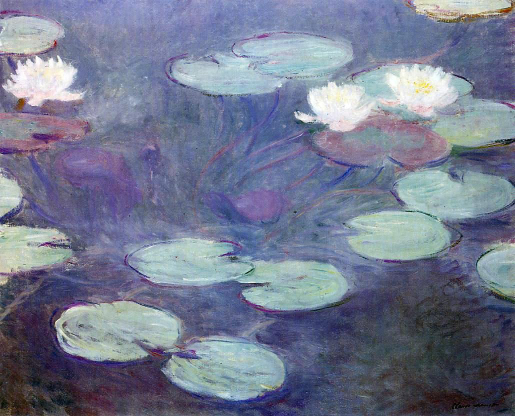  Claude Oscar Monet Pink Water-Lilies - Canvas Print