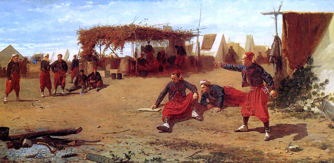  Winslow Homer Pitching Quoits (also known as Pitching Horseshoes or Quoit Players) - Canvas Print