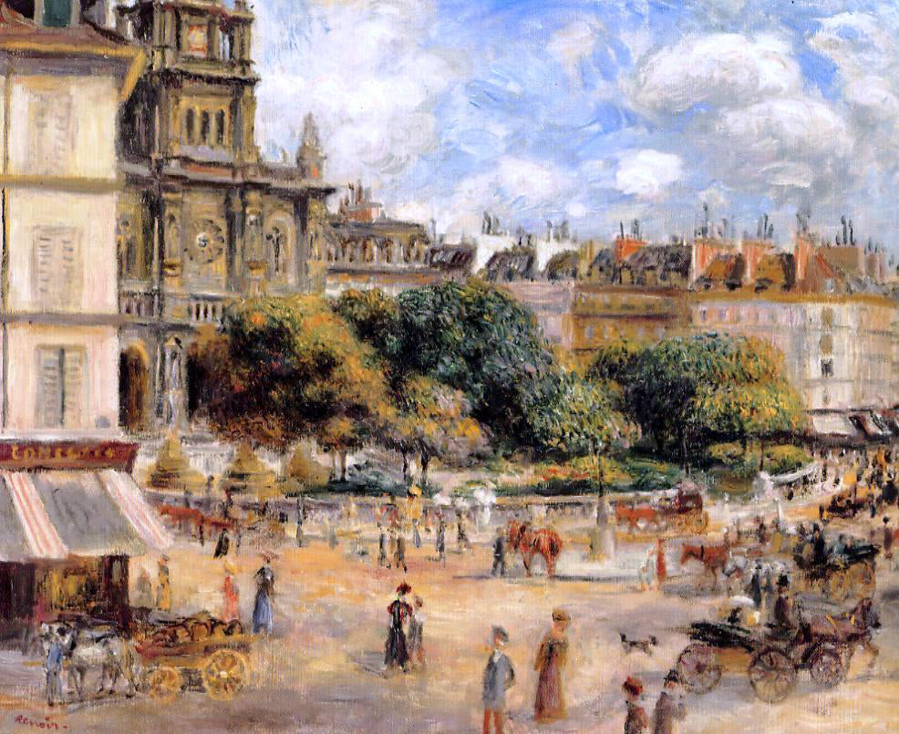  Pierre Auguste Renoir Place de la Trinite - Canvas Print