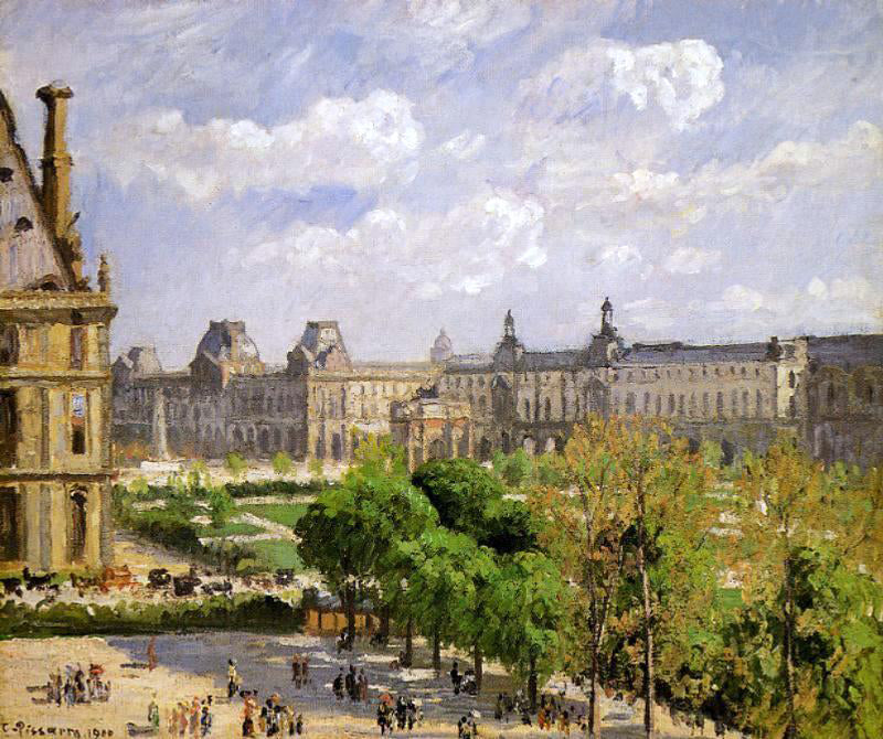  Camille Pissarro Place du Carrousel, the Tuileries Gardens - Canvas Print