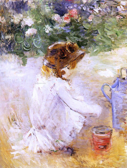  Berthe Morisot Playing in the Sand - Canvas Print