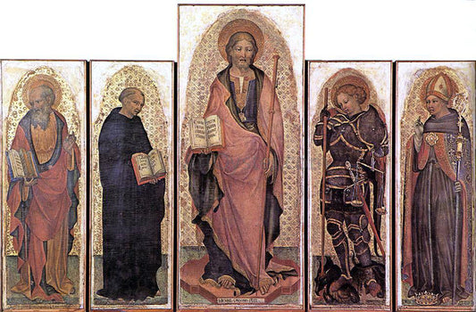  Michele Giambono Polyptych of St James - Canvas Print