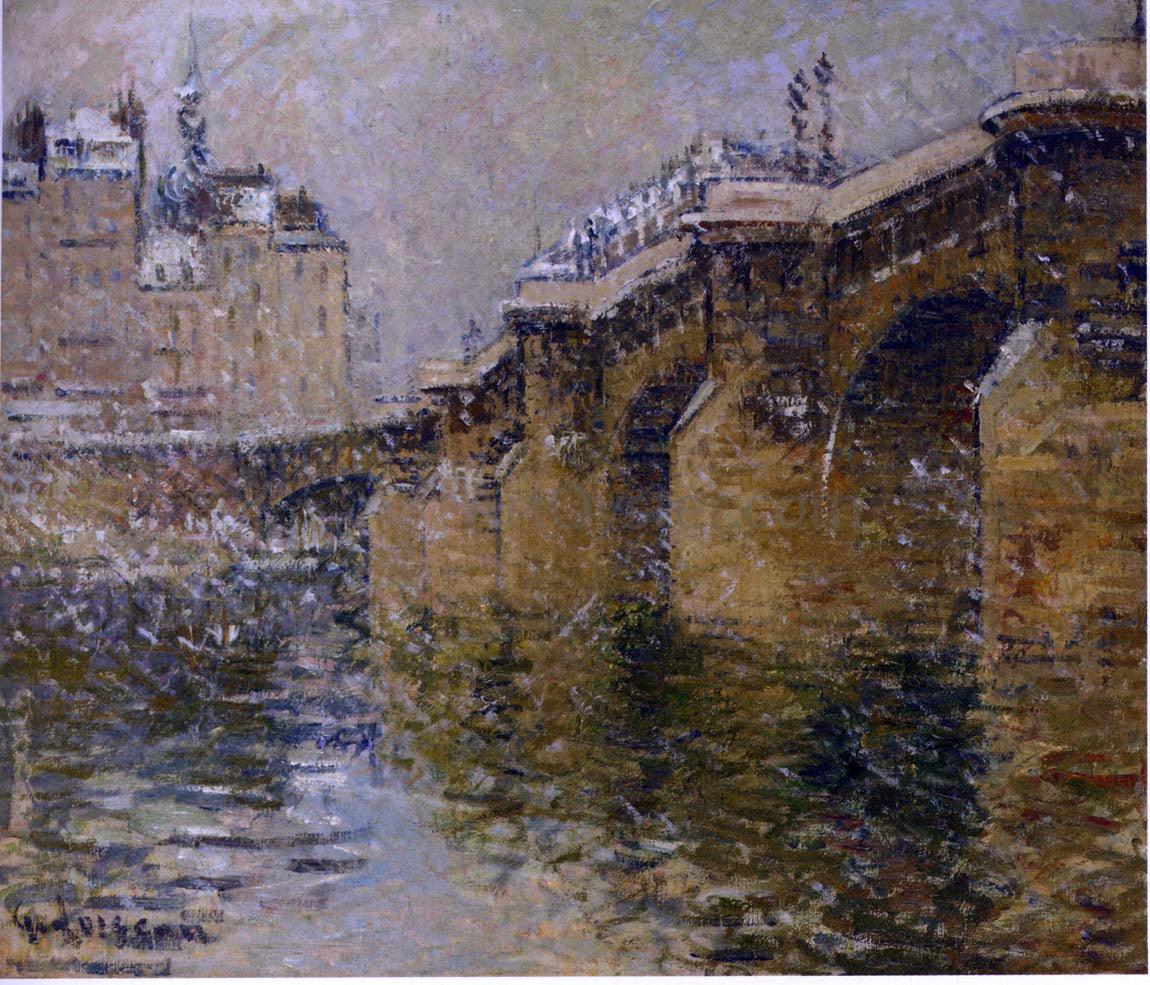  Gustave Loiseau Pont Neuf in the Snow - Canvas Print