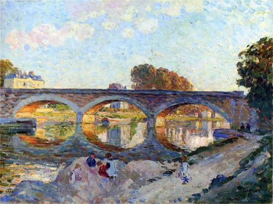  Henri Lebasque Pont Pierre at the Lagny River - Canvas Print