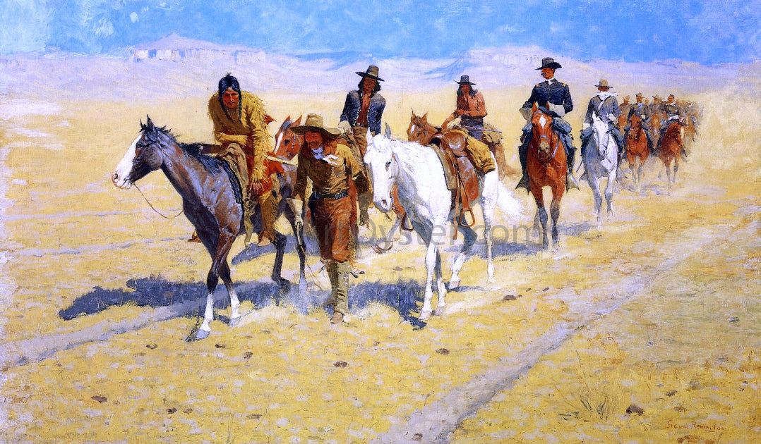  Frederic Remington Pony Tracks in the Buffalo Trails - Canvas Print