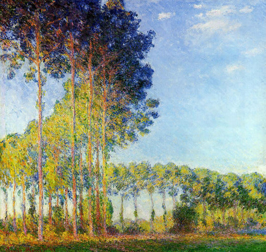  Claude Oscar Monet Poplars on the Banks of the River Epte, Seen from the Marsh - Canvas Print
