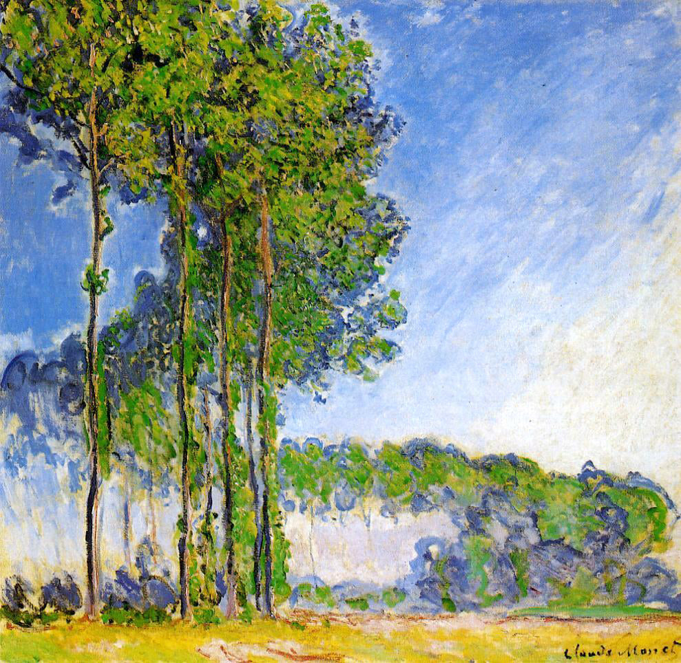  Claude Oscar Monet Poplars, View from the Marsh - Canvas Print