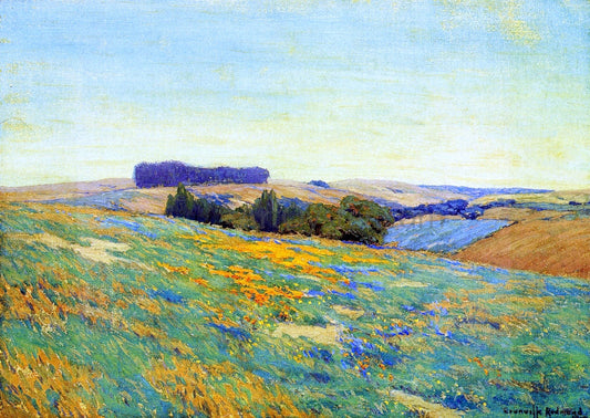  Granville Redmond Poppies and Lupine - Canvas Print