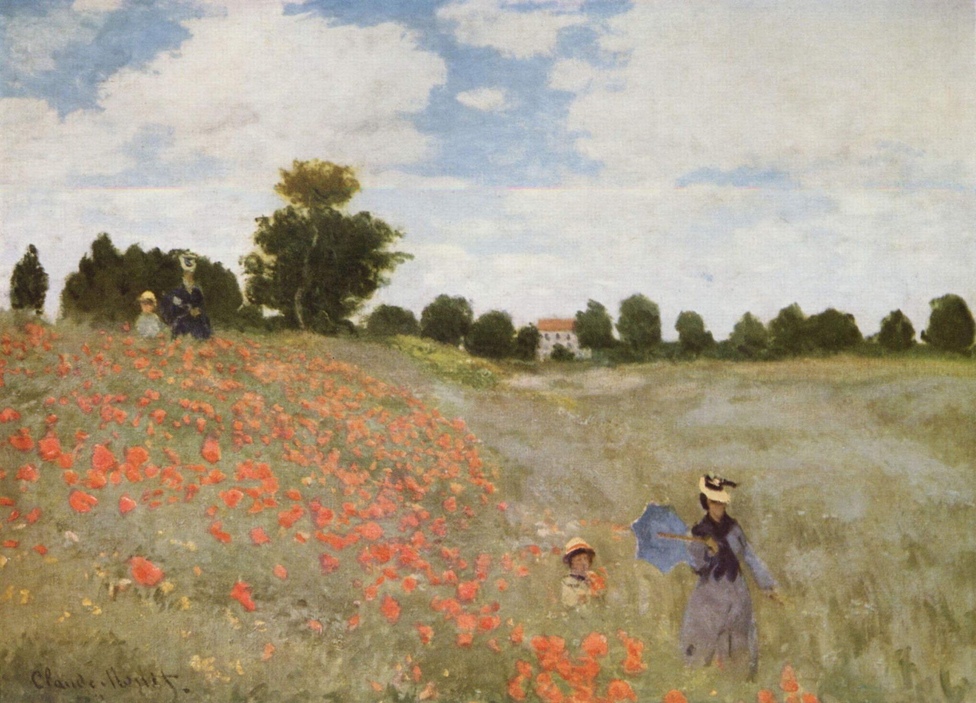  Claude Oscar Monet Poppies Blooming - Canvas Print