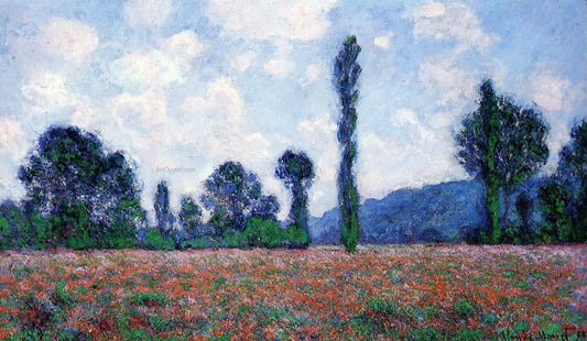  Claude Oscar Monet Poppy Field, Giverny - Canvas Print