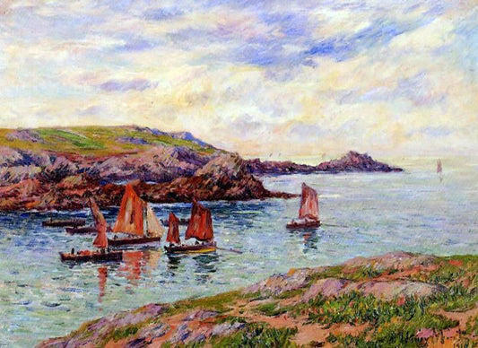  Henri Moret Porspodor, Finistere - Canvas Print