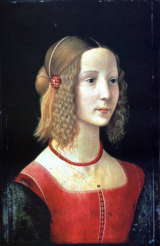  Domenico Ghirlandaio Portrait of a Girl - Canvas Print