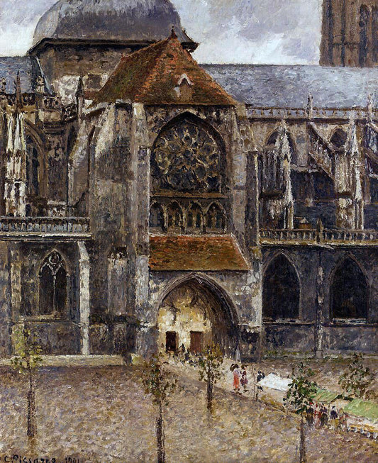  Camille Pissarro Portal from the Abbey Church of Saint-laurent - Canvas Print