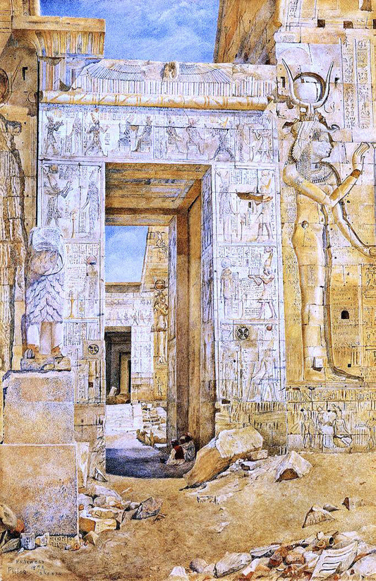  Henry Roderick Newman A Portal of Nectanebus, Philae - Canvas Print