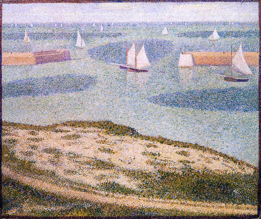  Georges Seurat Port-en-Bessin, Entrance to the Outer Harbor - Canvas Print