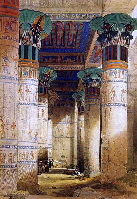  David Roberts Portico of the Temple of Isis at Philae - Canvas Print