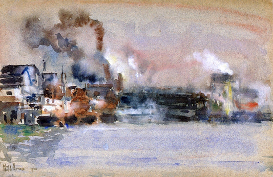  Frederick Childe Hassam Portland Harbor - Canvas Print