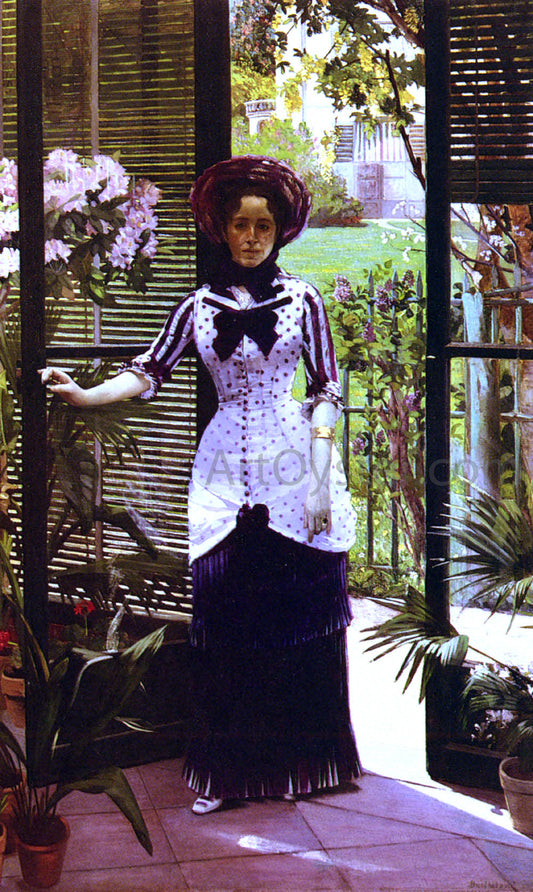  Paul Albert Bartholome Portrait De La Femme D'Artiste Entrant Dans La Serre - Canvas Print