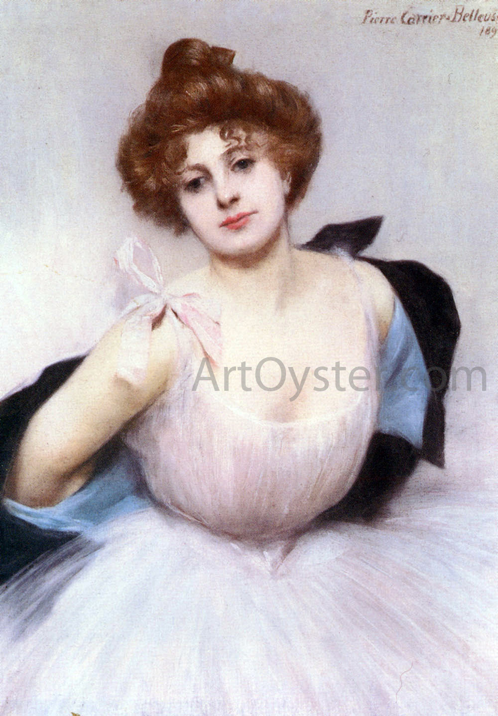  Pierre Carrier-Belleuse Portrait of a Dancer - Canvas Print