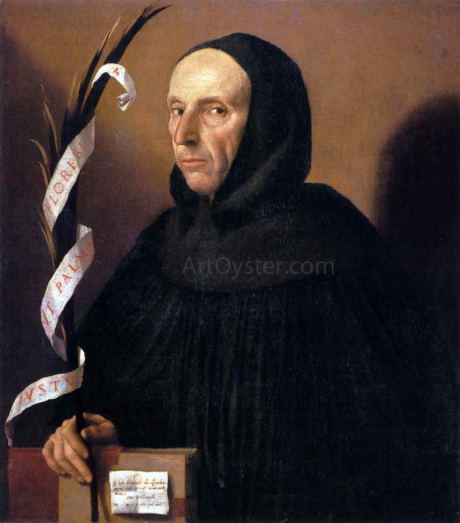  Moretto Da Brescia Portrait of a Dominican, Presumed to be Girolamo Savonarola - Canvas Print