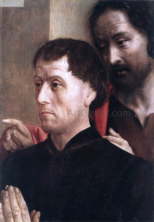  Hugo Van der Goes Portrait of a Donor with St John the Baptist - Canvas Print