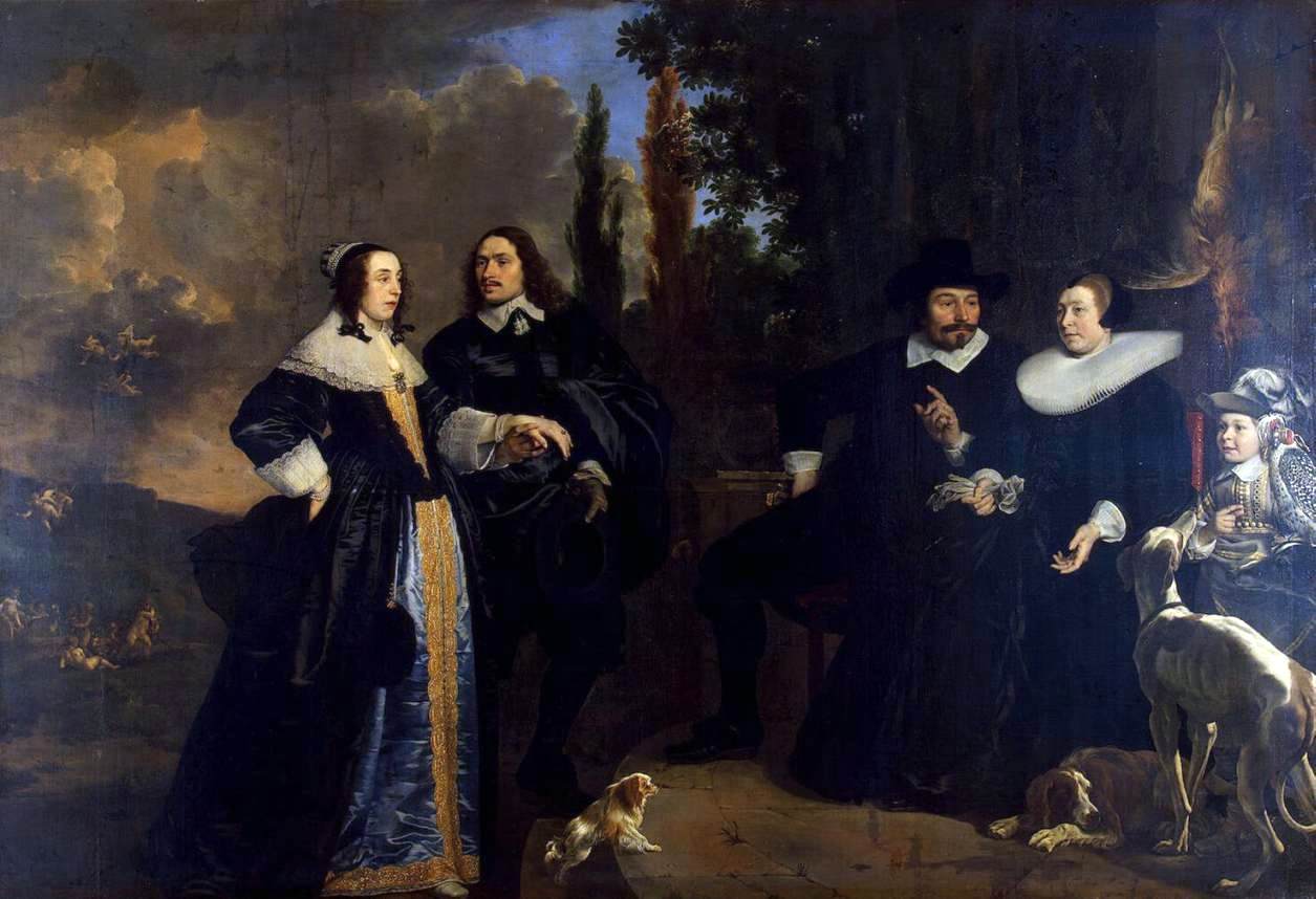  Bartholomeus Van der Helst Portrait of a Family - Canvas Print