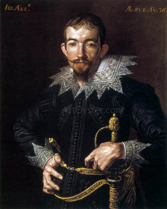  Tanzio Da Varallo Portrait of a Gentleman with a Sword - Canvas Print