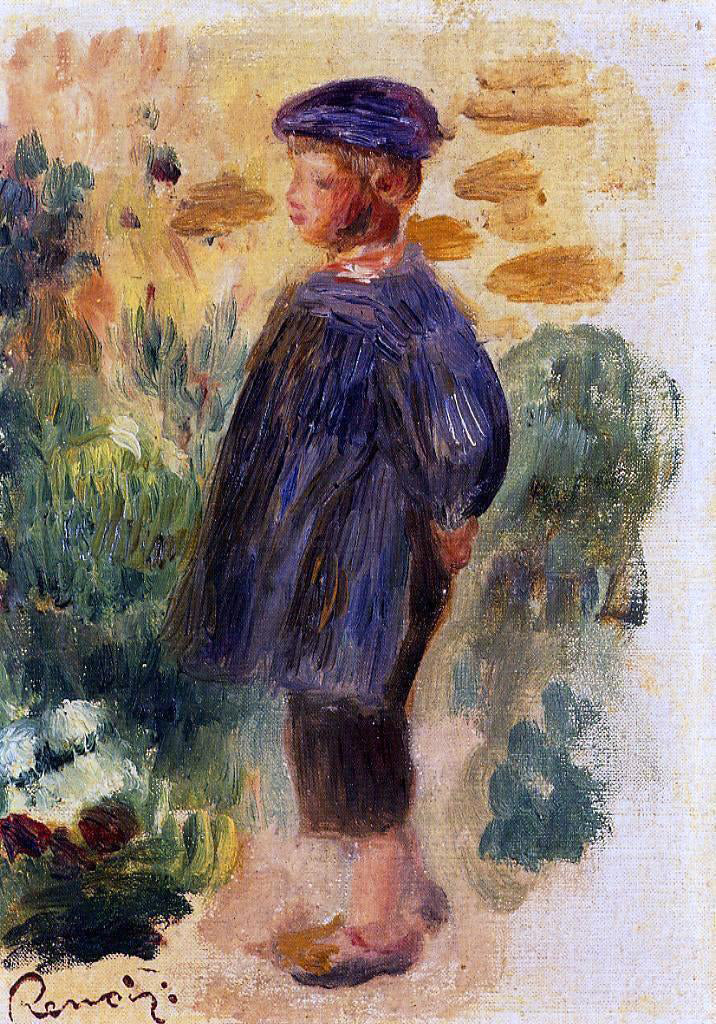  Pierre Auguste Renoir Portrait of a Kid in a Beret - Canvas Print