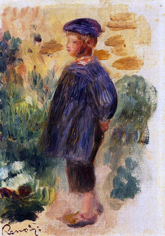  Pierre Auguste Renoir Portrait of a Kid in a Beret - Canvas Print